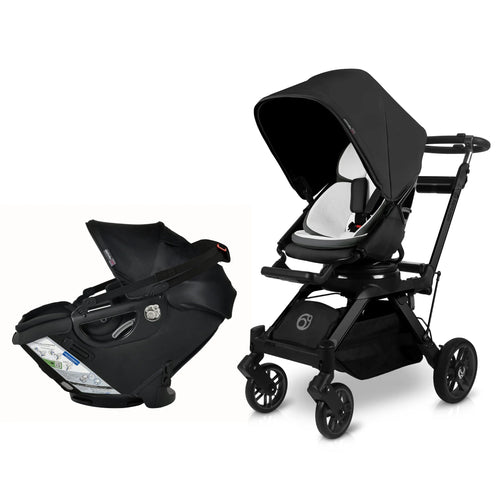 CosmoBaby Stroll & Ride Travel System in stroller configuration with infant car seat